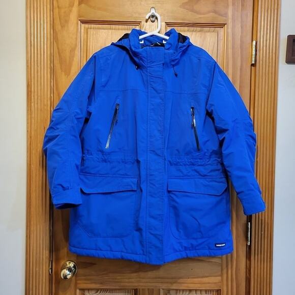 Lands' End Womens blue winter Coat insulated  size 1X 16-18 - Picture 1 of 6